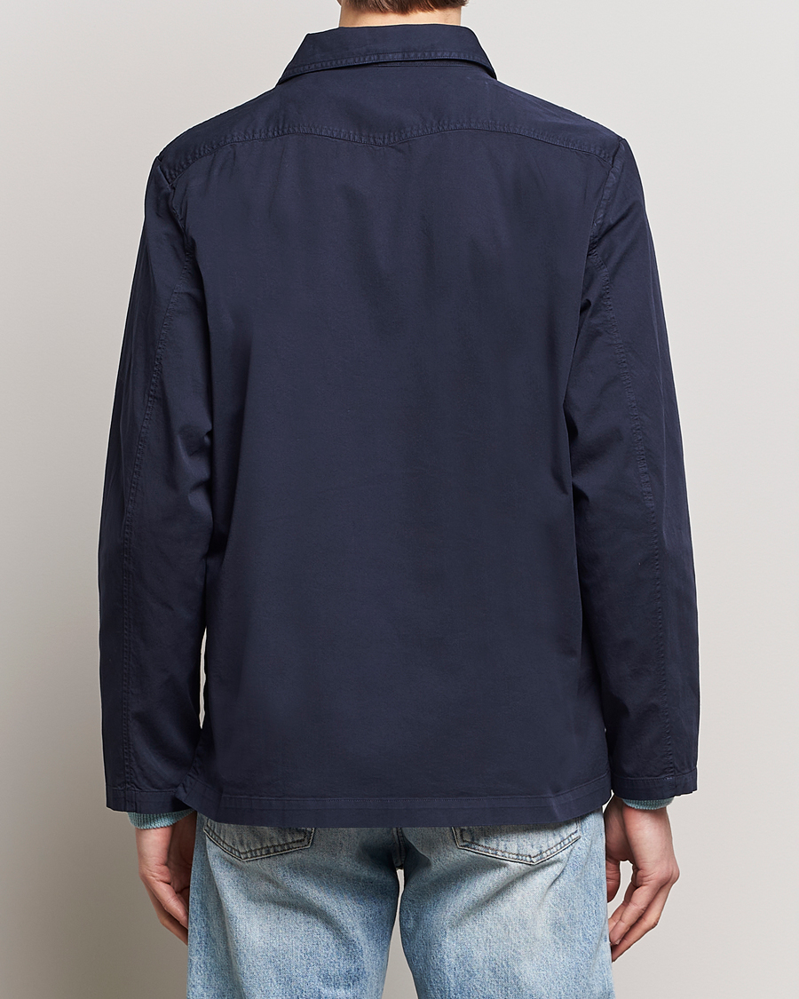 Hombres | Camisas | Massimo Alba | Florida Stone Washed Shirt Jacket Navy