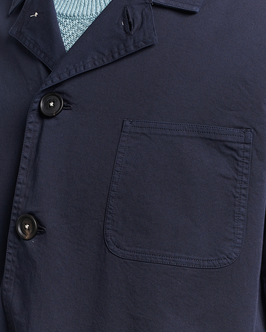 Hombres | Camisas | Massimo Alba | Florida Stone Washed Shirt Jacket Navy