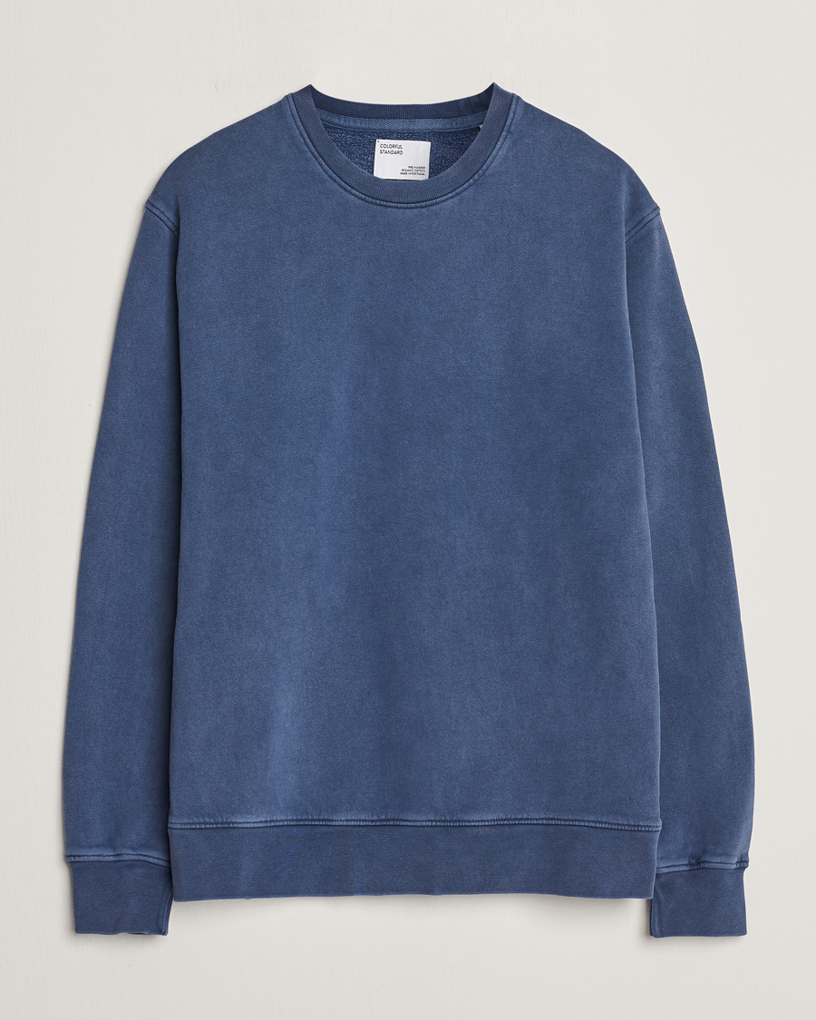 Hombres | Jerséis y prendas de punto | Colorful Standard | Classic Organic Crew Neck Sweat Neptune Blue