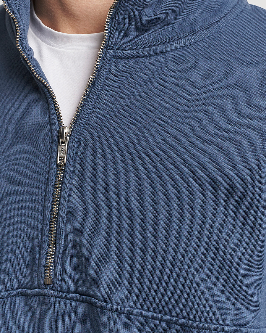 Hombres | Jerséis y prendas de punto | Colorful Standard | Classic Organic Half-Zip Petrol Blue