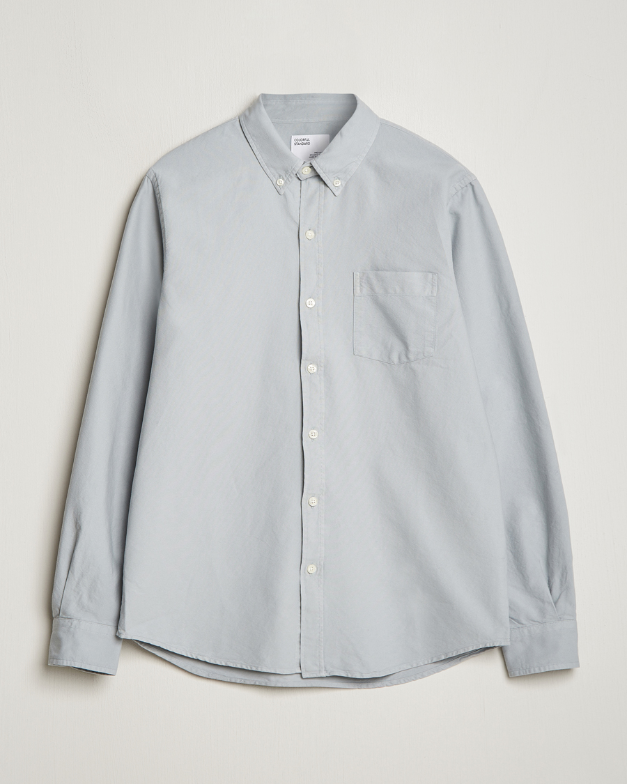 Hombres | Camisas | Colorful Standard | Classic Organic Oxford Button Down Shirt Cloudy Grey
