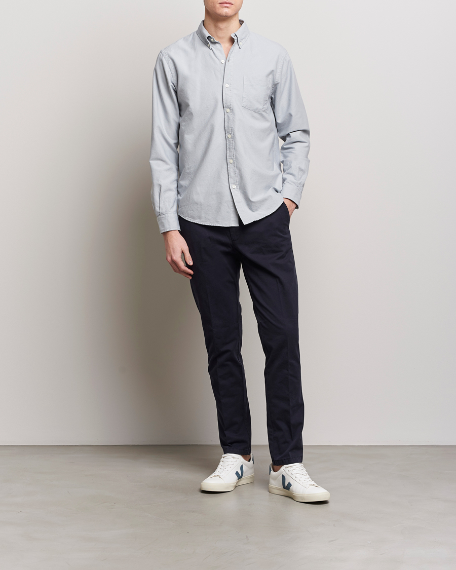Hombres | Camisas | Colorful Standard | Classic Organic Oxford Button Down Shirt Cloudy Grey