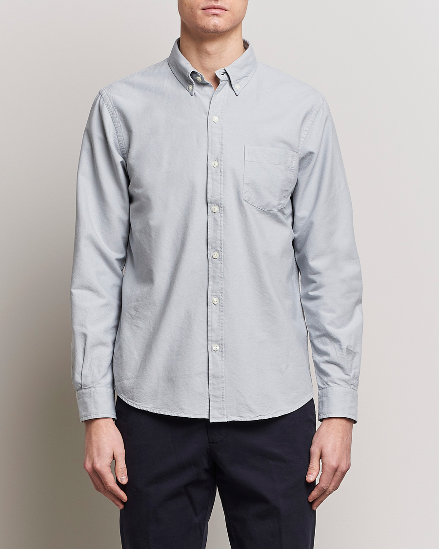 Hombres | Camisas | Colorful Standard | Classic Organic Oxford Button Down Shirt Cloudy Grey