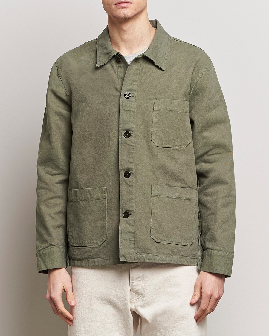 Men | Overshirts | Colorful Standard | Organic Workwear Jacket Dusty Olive