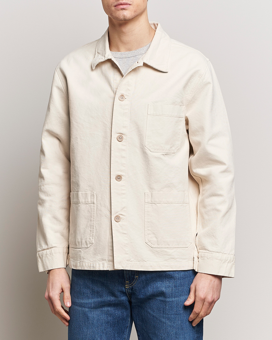 Hombres | Overshirts | Colorful Standard | Organic Workwear Jacket Ivory White