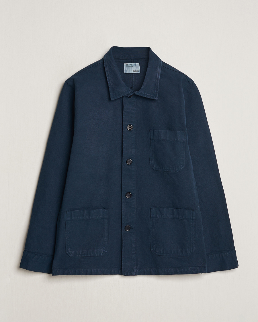 Hombres | Camisas | Colorful Standard | Organic Workwear Jacket Navy Blue