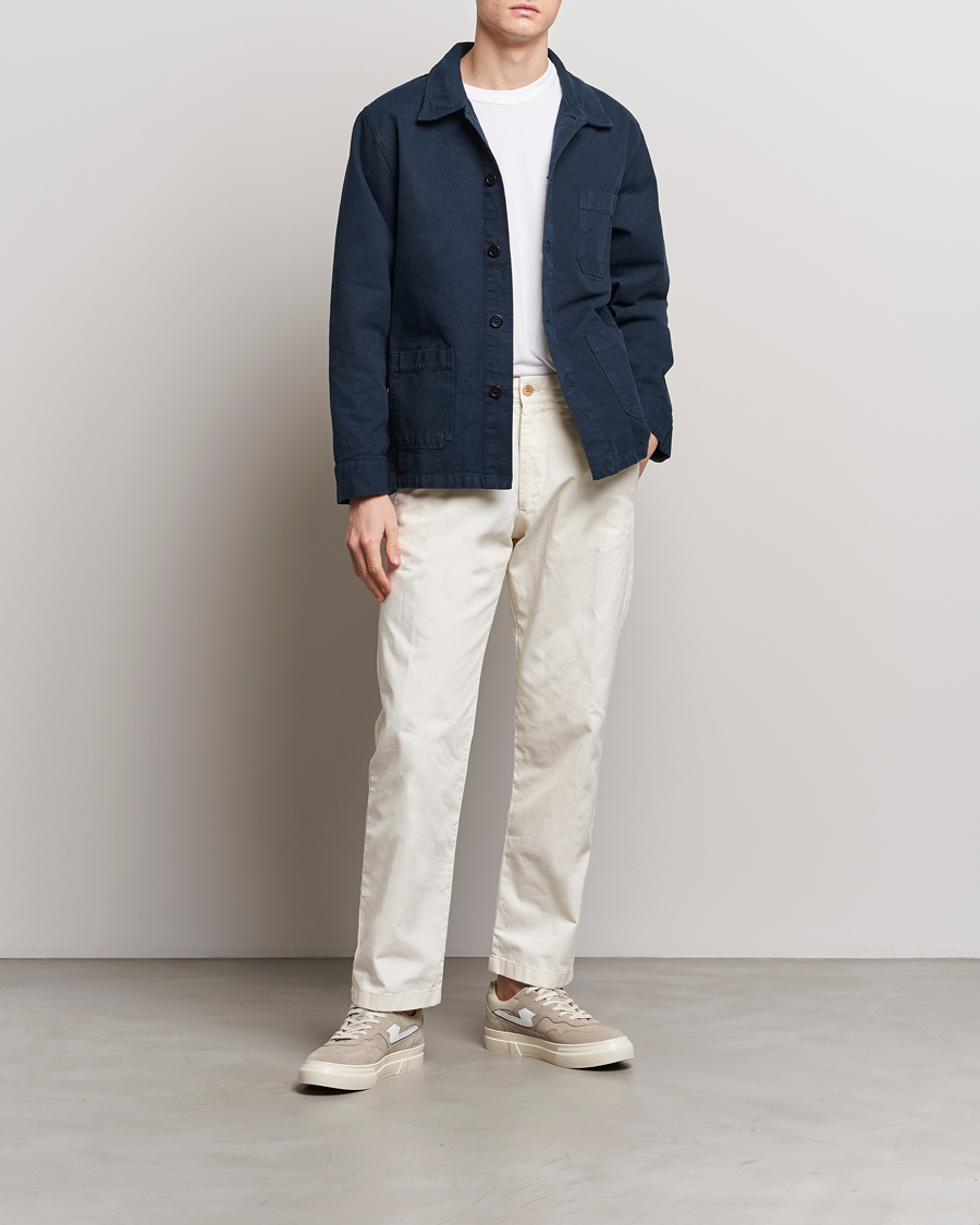 Hombres | Camisas | Colorful Standard | Organic Workwear Jacket Navy Blue