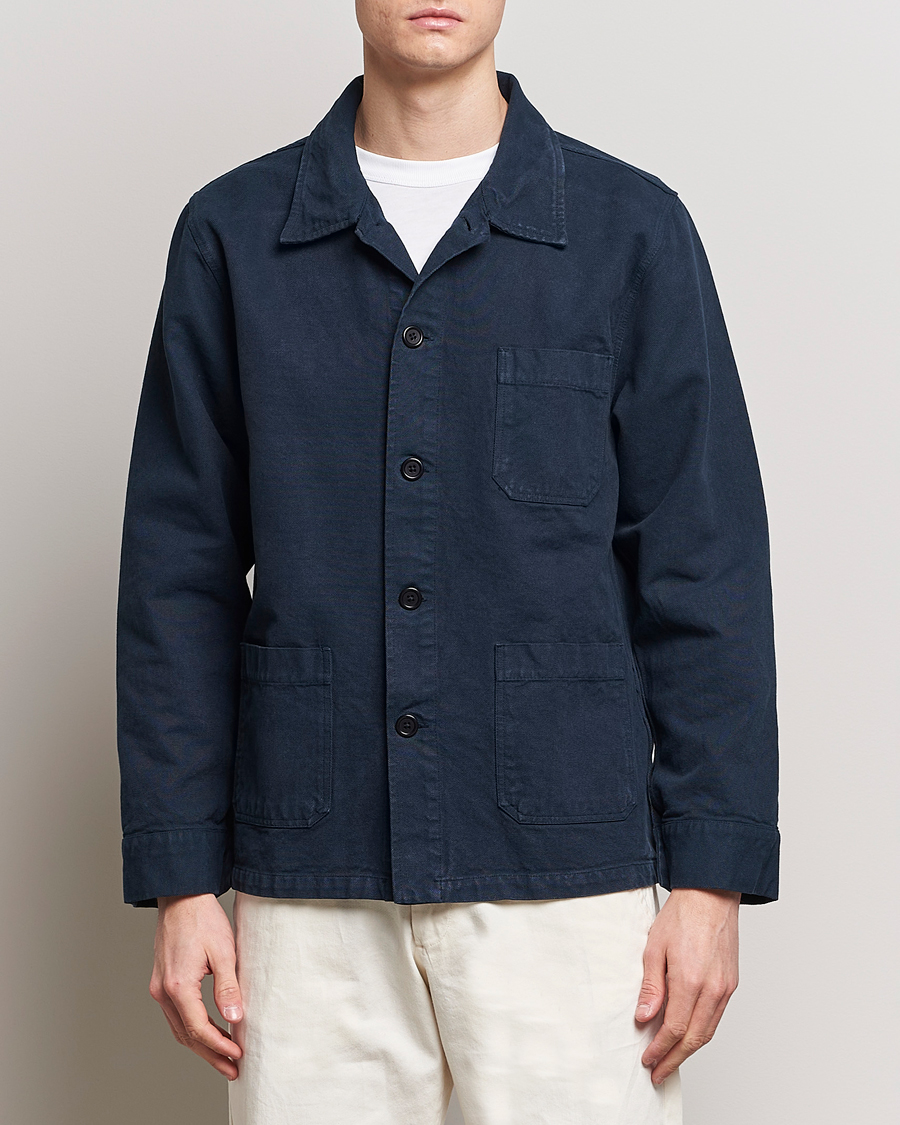 Hombres | Chaquetas tipo camisa | Colorful Standard | Organic Workwear Jacket Navy Blue