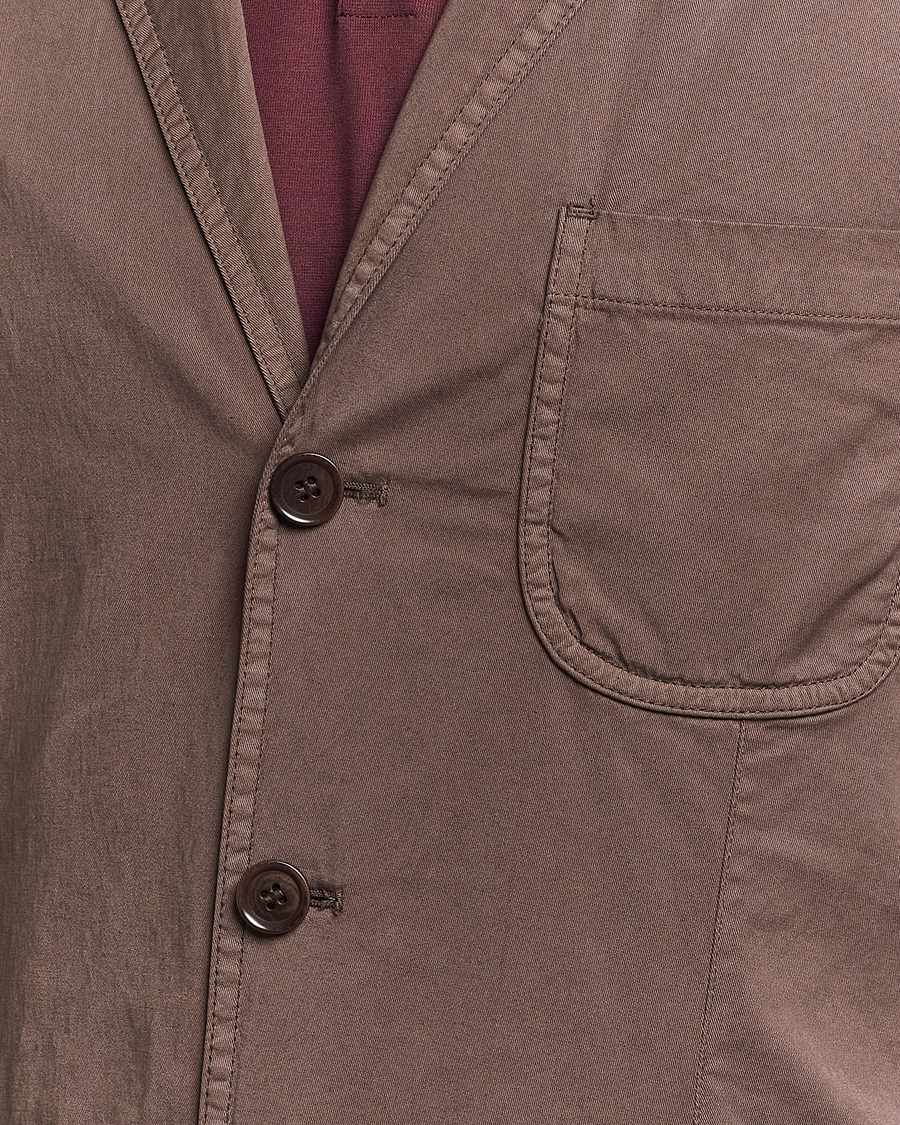 Hombres | Blazers | Aspesi | Samuraki Washed Cotton Blazer Dark Brown