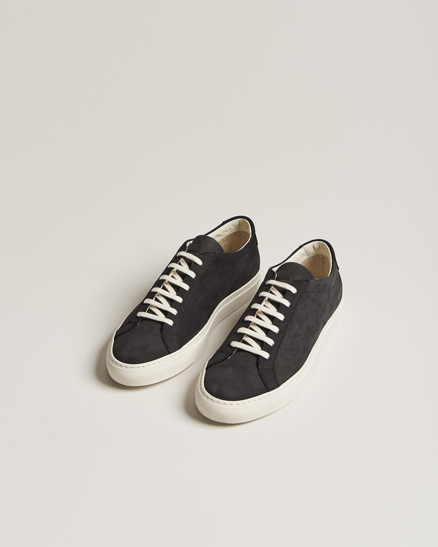 Hombres | Common Projects | Common Projects | Original Achilles Pebbled Nubuck Sneaker Black