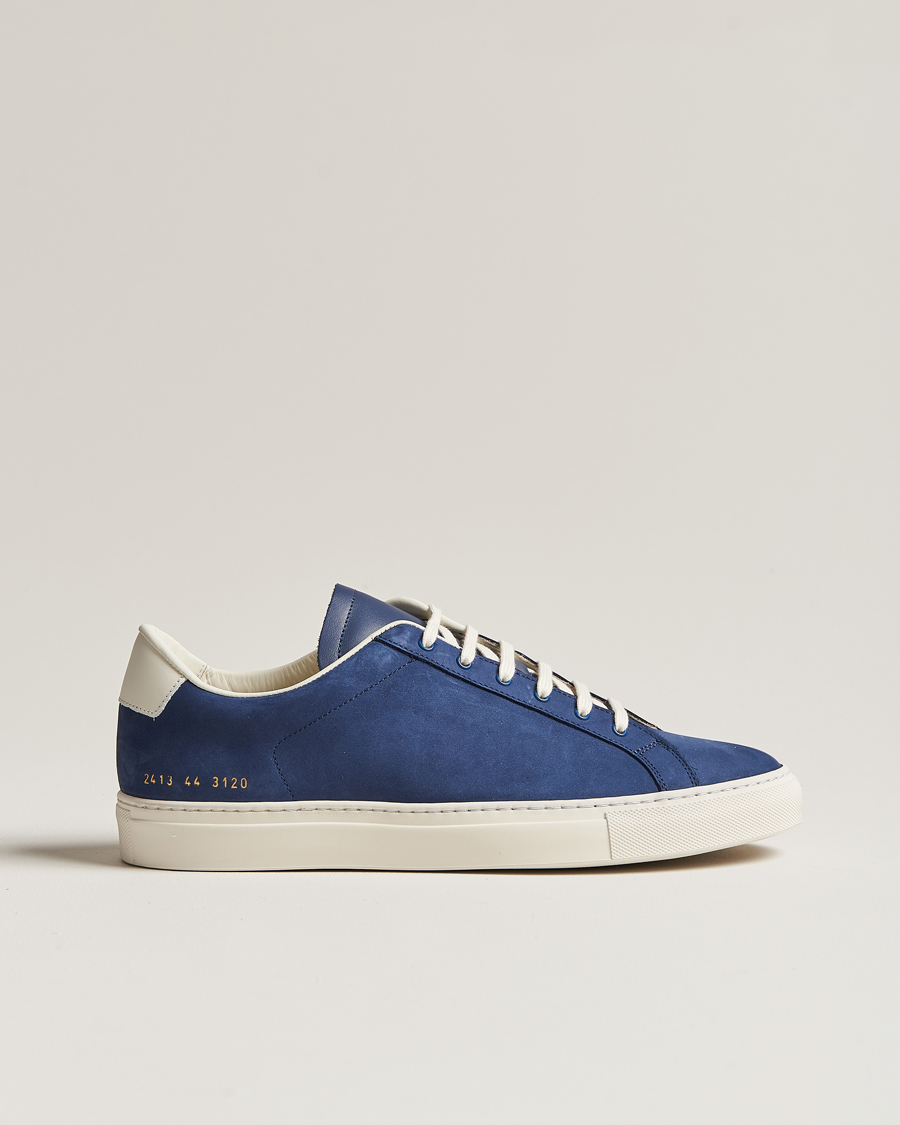 Hombres | Common Projects Retro Pebbled Nappa Leather Sneaker Blue/White | Common Projects | Retro Pebbled Nappa Leather Sneaker Blue/White