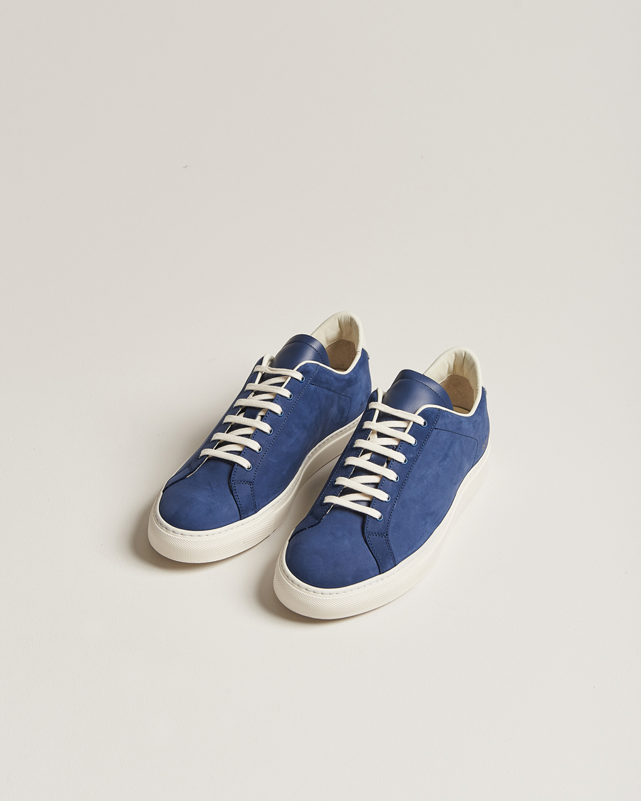 Hombres | Common Projects Retro Pebbled Nappa Leather Sneaker Blue/White | Common Projects | Retro Pebbled Nappa Leather Sneaker Blue/White