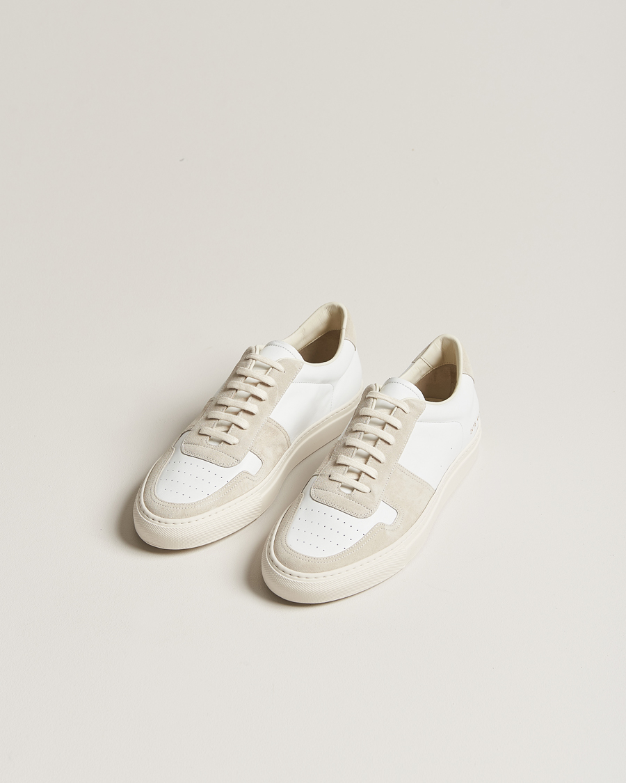 Hombres | Common Projects | Common Projects | B Ball Duo Leather Sneaker Off White/Beige