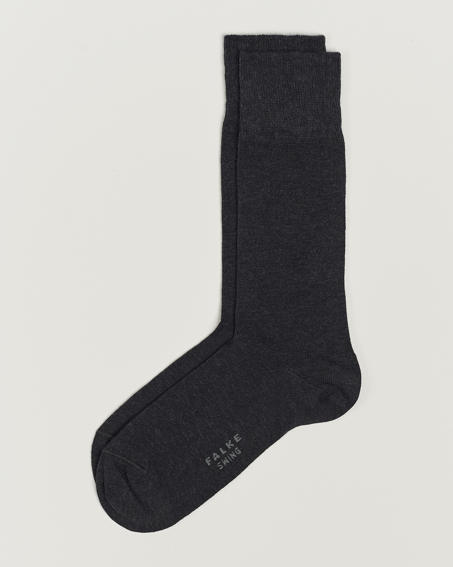 Hombres | Ropa interior y calcetines | Falke | Swing 2-Pack Socks Anthracite Melange