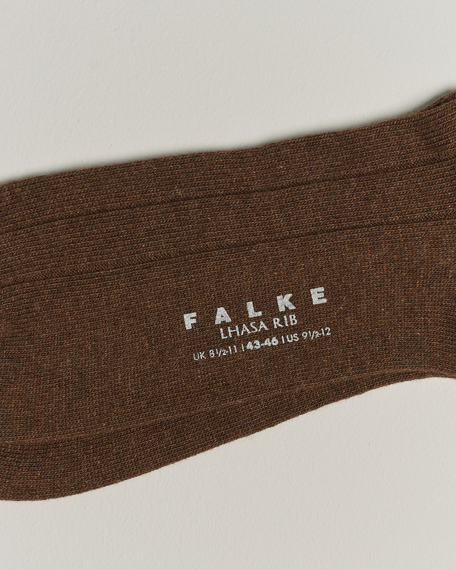 Hombres | Calcetines lana merino | Falke | Lhasa Cashmere Socks Humus