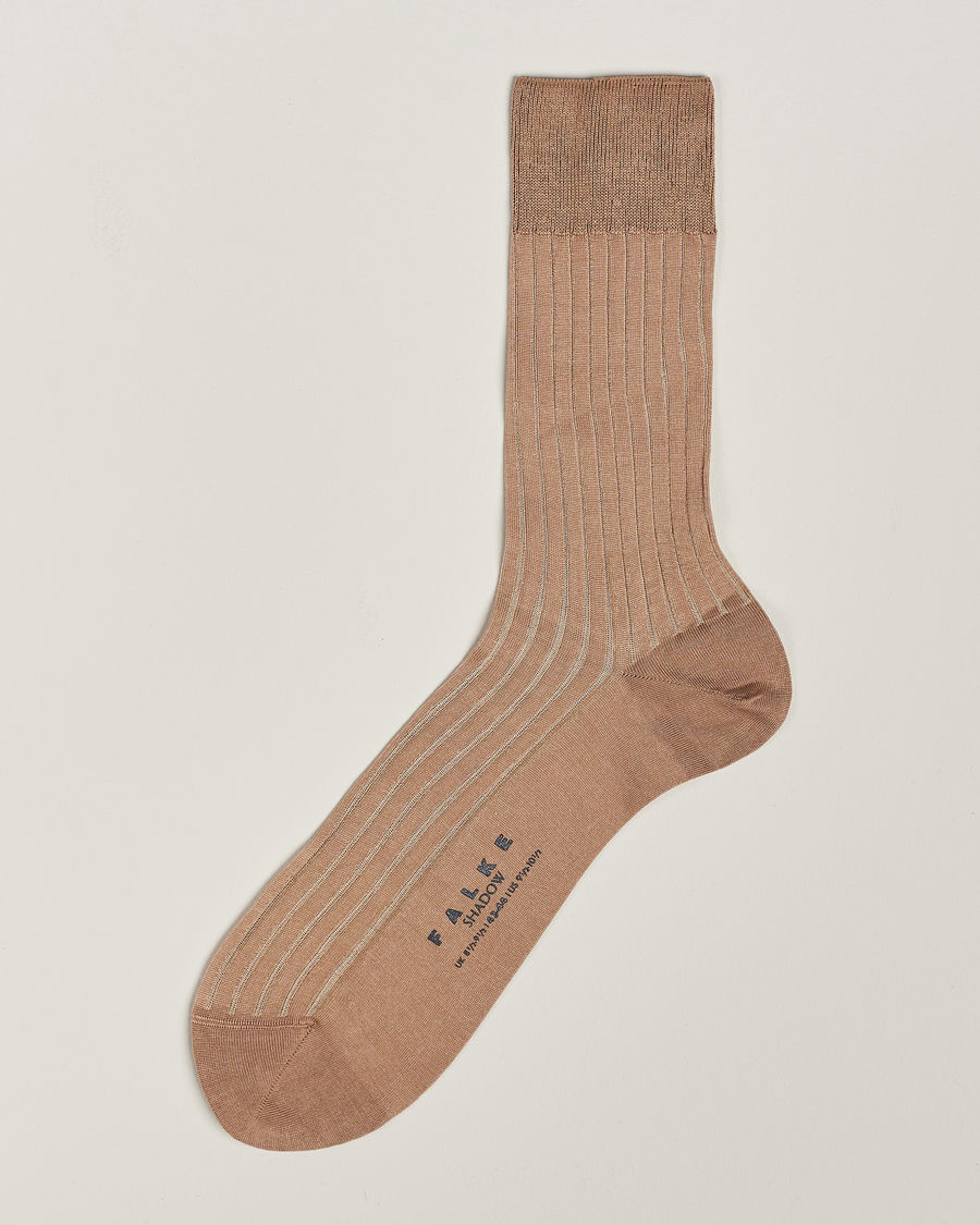 Hombres | Ropa interior y calcetines | Falke | Shadow Stripe Sock Camel/White