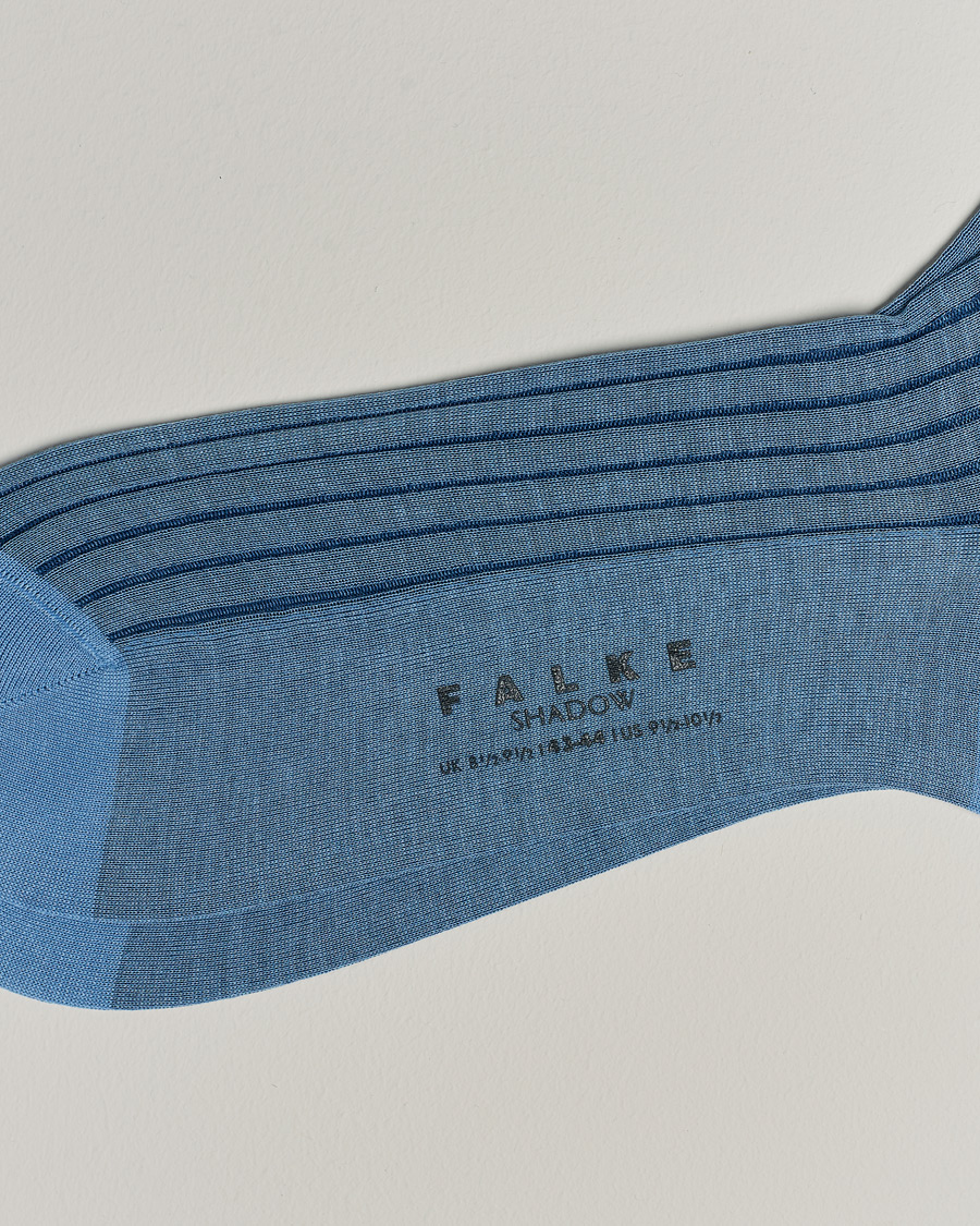 Hombres | Ropa interior y calcetines | Falke | Shadow Stripe Sock Light Blue/Navy