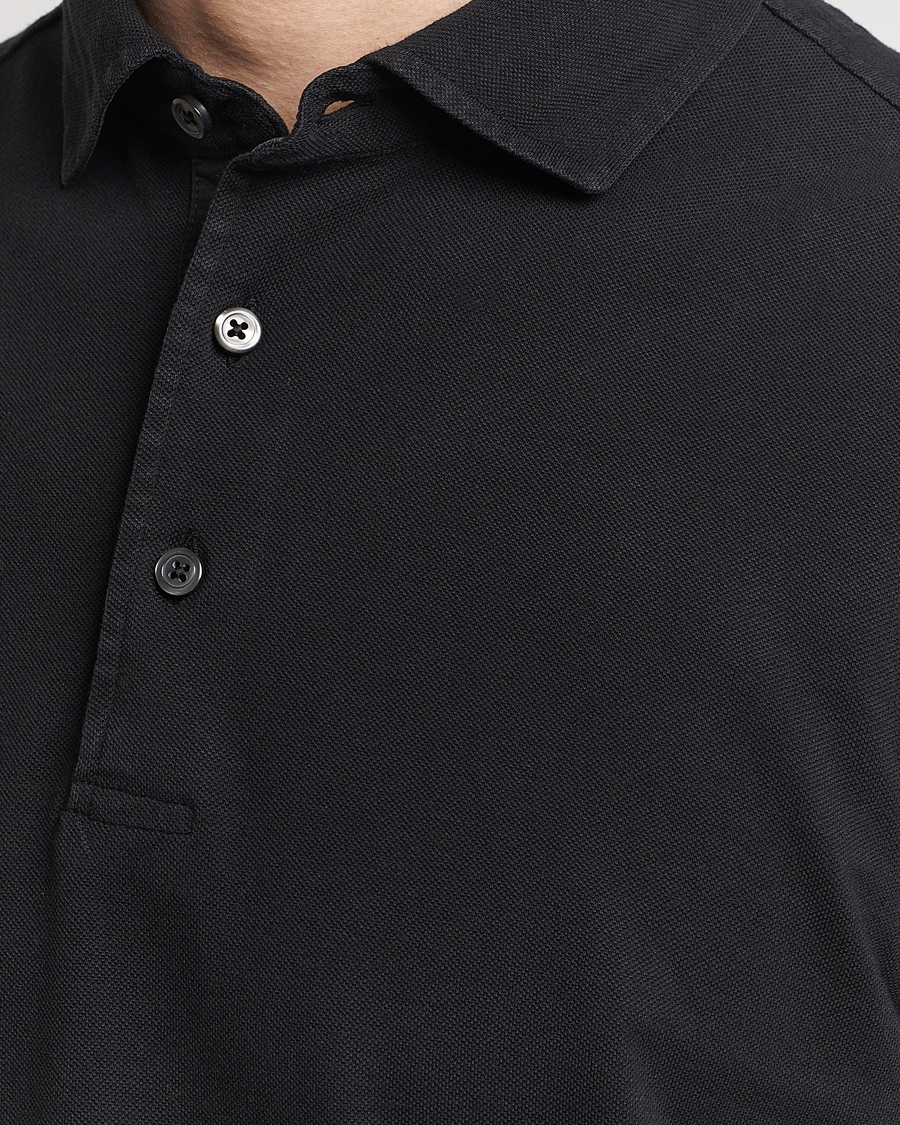 Hombres | Polos | Gran Sasso | Washed Polo Black