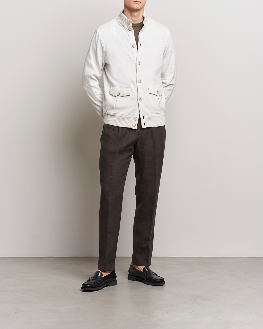 Hombres | Abrigos y chaquetas | Gran Sasso | Cotton Pocket Bomber Jacket Cream