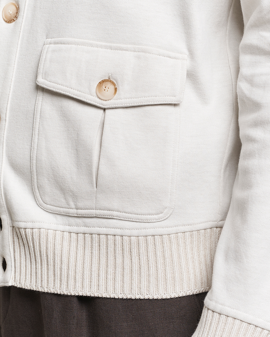 Hombres | Abrigos y chaquetas | Gran Sasso | Cotton Pocket Bomber Jacket Cream