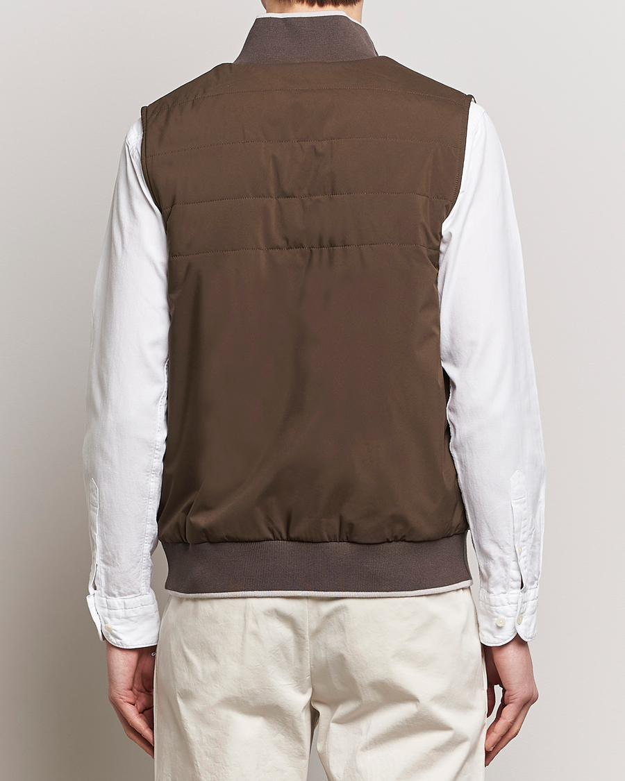 Hombres | Abrigos y chaquetas | Gran Sasso | Nylon Light Padded Gilet Dark Brown