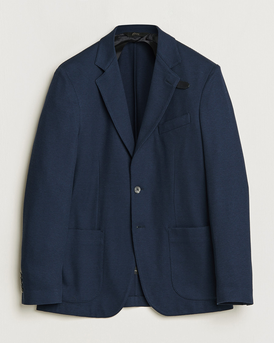 Hombres | Blazers | Brioni | Cotton/Silk Jersey Blazer Navy
