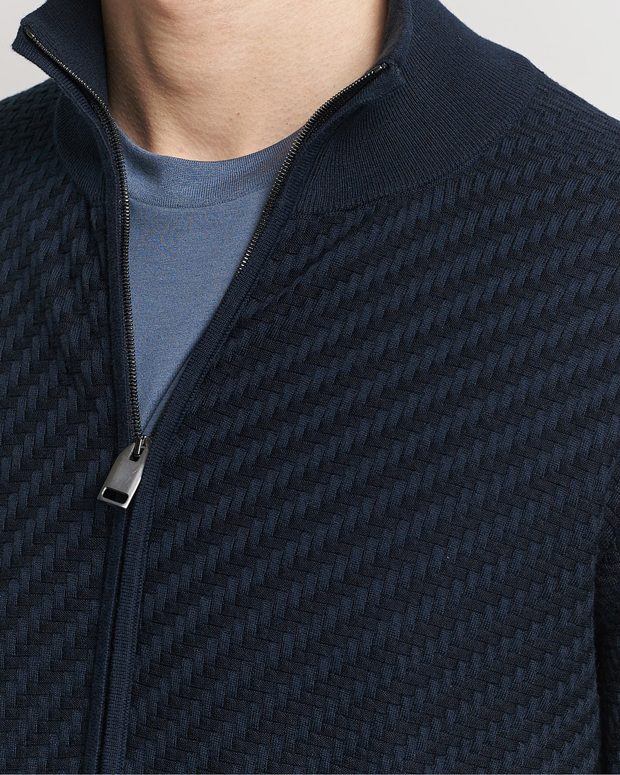 Hombres | Jerséis y prendas de punto | Brioni | Cashmere/Silk Blend Full Zip Navy
