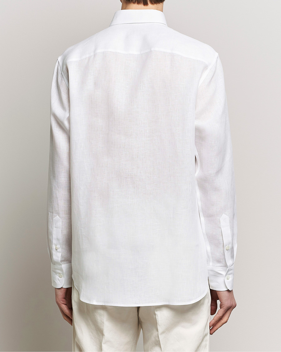 Hombres | Camisas | Brioni | Linen Sport Shirt White