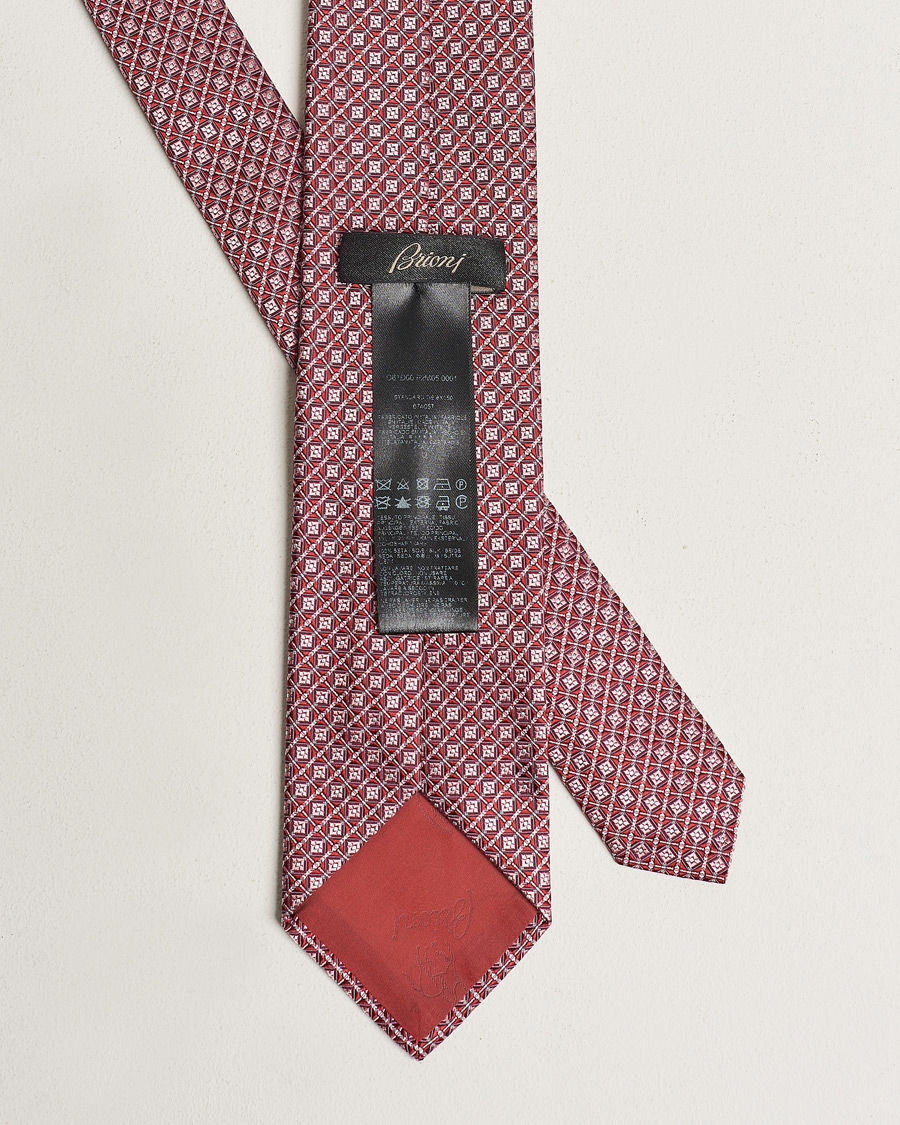 Hombres | Brioni Structured Silk Tie Dark Red | Brioni | Structured Silk Tie Dark Red