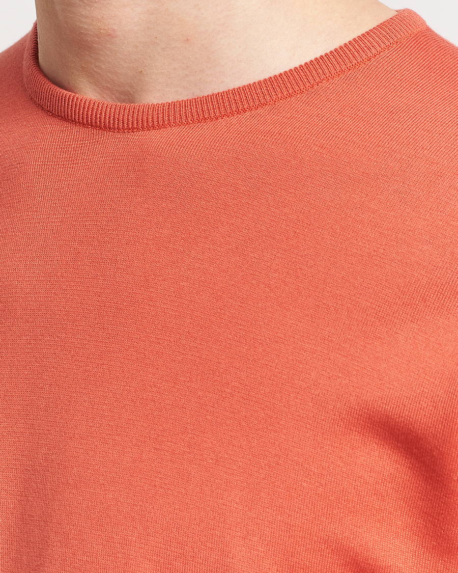 Hombres | Jerséis y prendas de punto | John Smedley | Hatfield Sea Island Crew Neck Sundown Orange