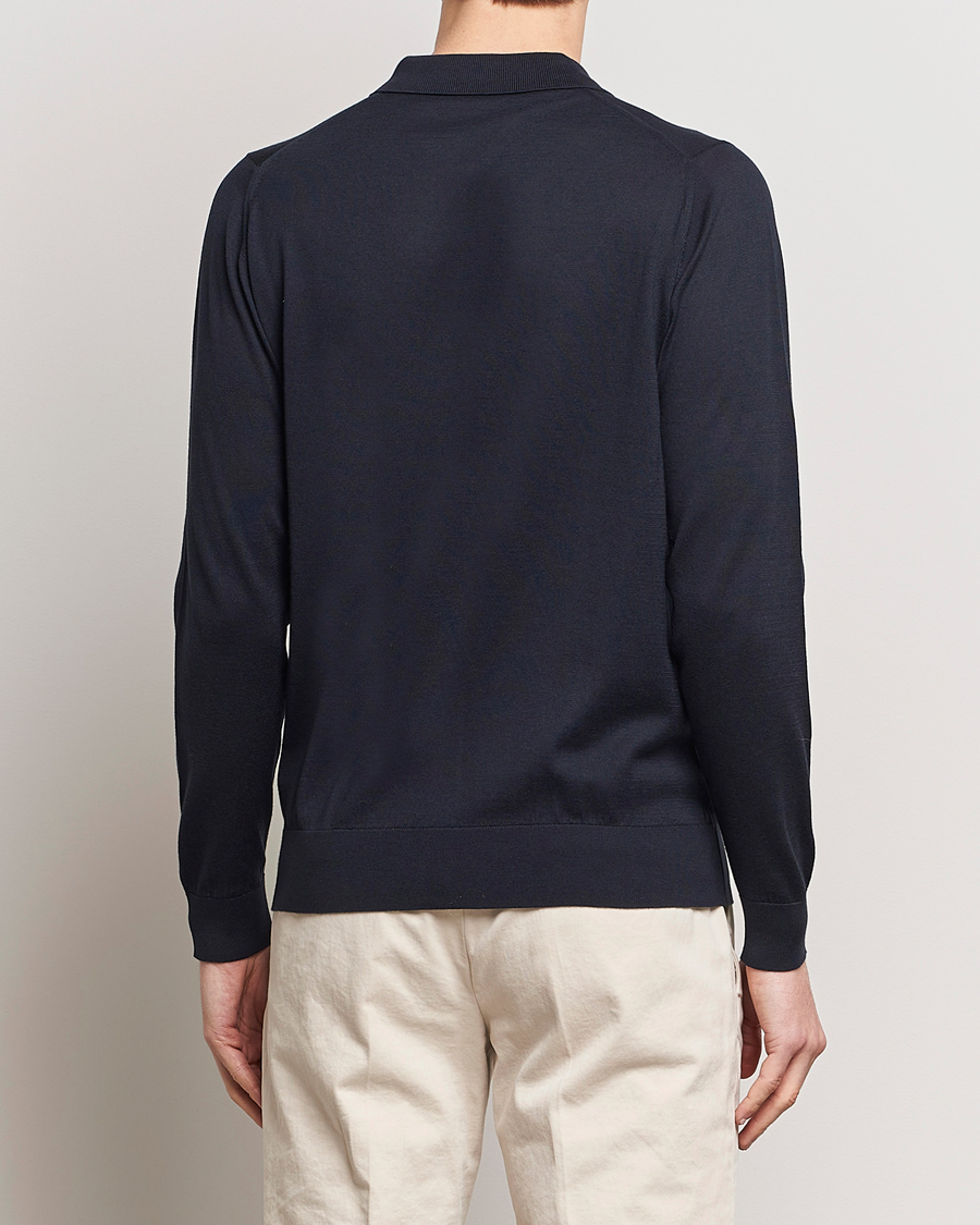 Hombres | Jerséis y prendas de punto | John Smedley | Shadow Tipped Sea Island Cotton Cardigan Navy