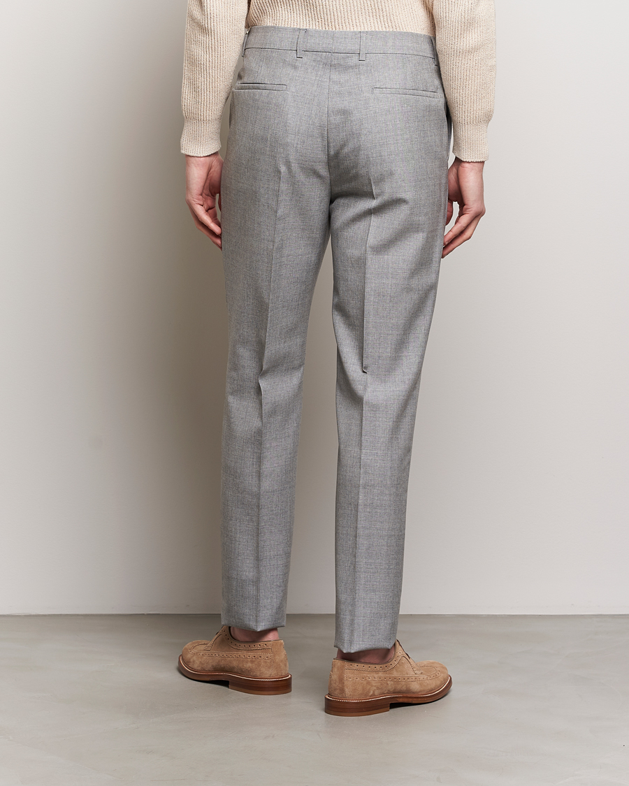 Hombres | Pantalones | Brunello Cucinelli | Pleated Wool Trousers Light Grey