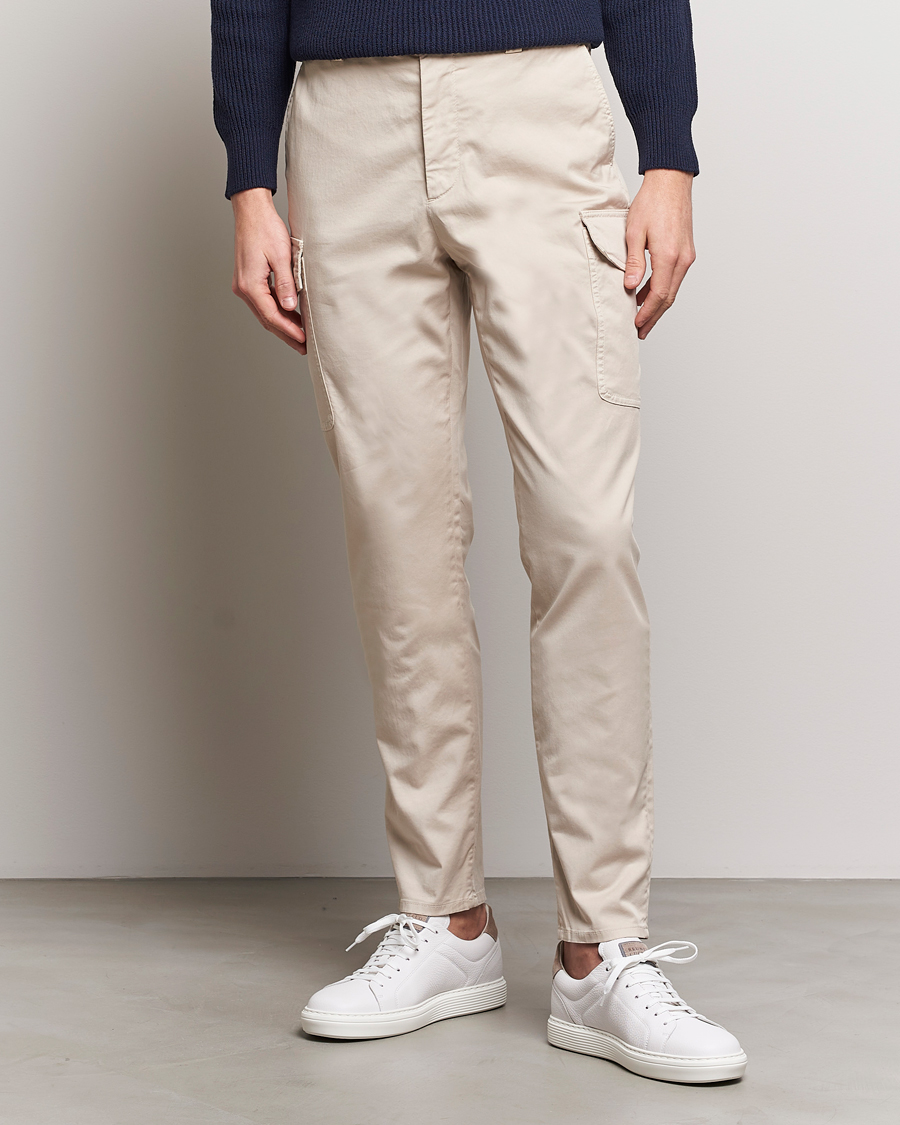 Hombres | Pantalones | Brunello Cucinelli | Cotton Cargo Pants Light Beige