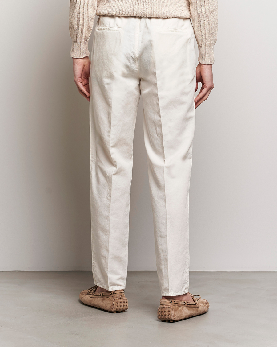 Hombres | Pantalones | Brunello Cucinelli | Cotton/Linen Drawstring Pants Off White