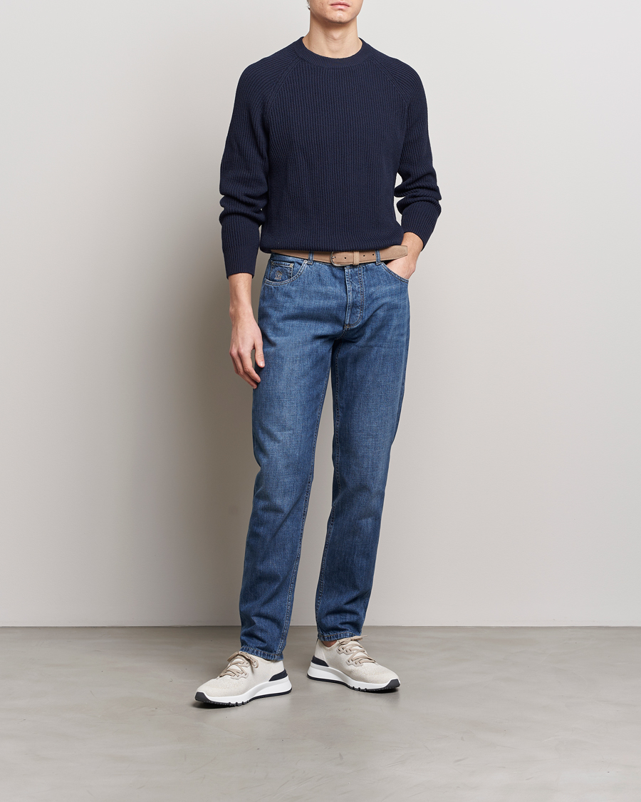 Hombres | Pantalones | Brunello Cucinelli | Traditional Fit Jeans Dark Blue Wash