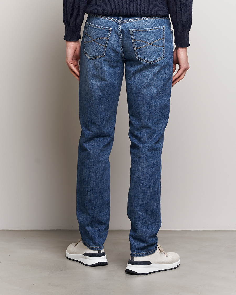 Hombres | Pantalones | Brunello Cucinelli | Traditional Fit Jeans Dark Blue Wash