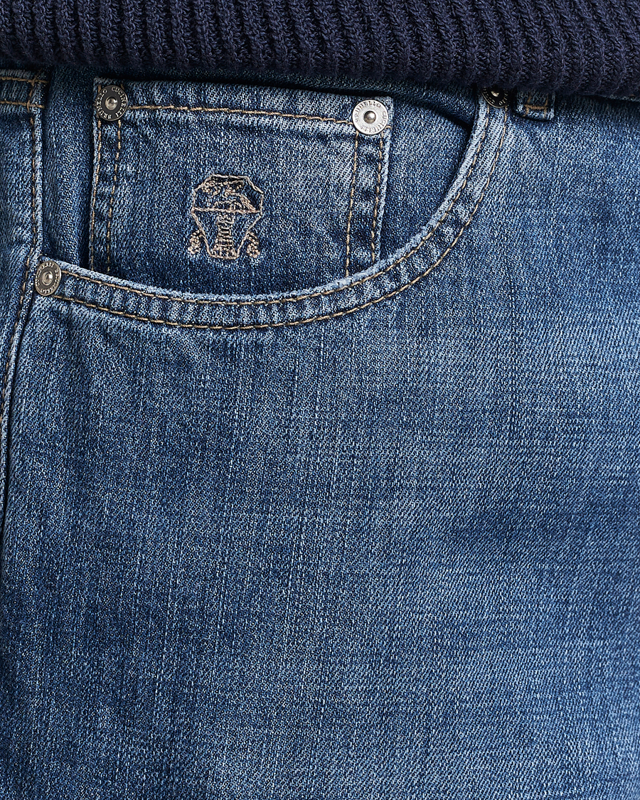 Hombres | Pantalones | Brunello Cucinelli | Traditional Fit Jeans Dark Blue Wash