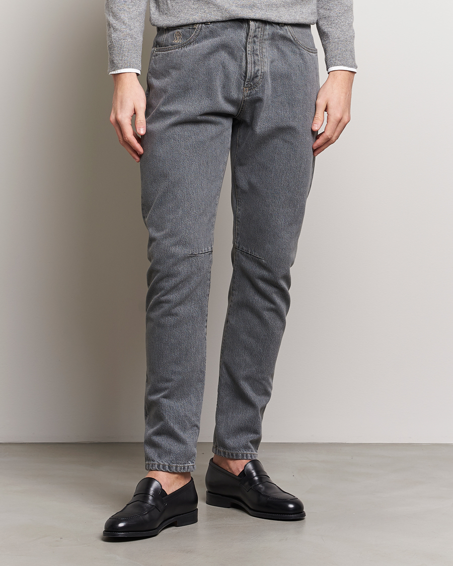 Hombres | Vaqueros | Brunello Cucinelli | Leisure Fit Jeans Grey Wash