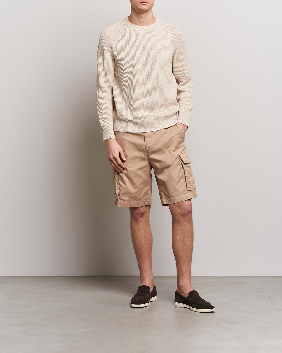 Hombres | Pantalones cortos | Brunello Cucinelli | Cotton Cargo Shorts Beige