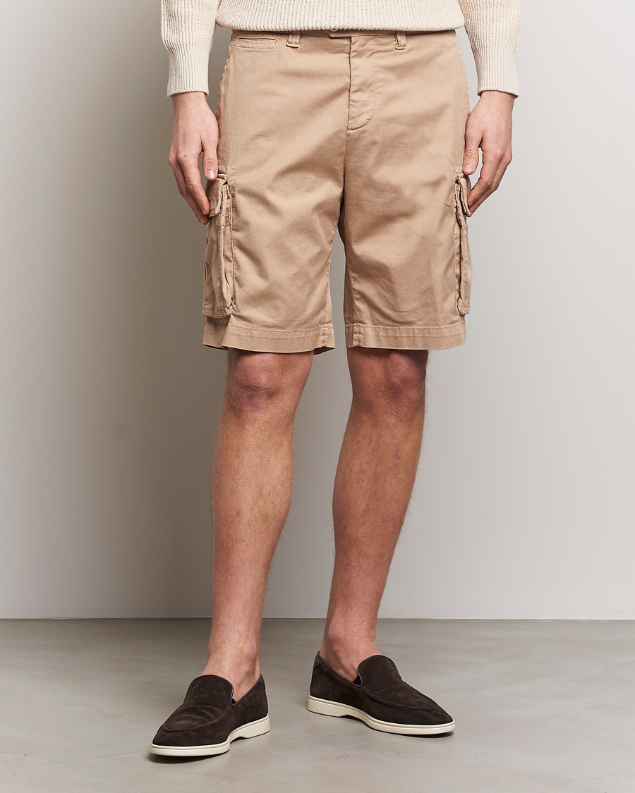 Hombres | Pantalones cortos cargo | Brunello Cucinelli | Cotton Cargo Shorts Beige