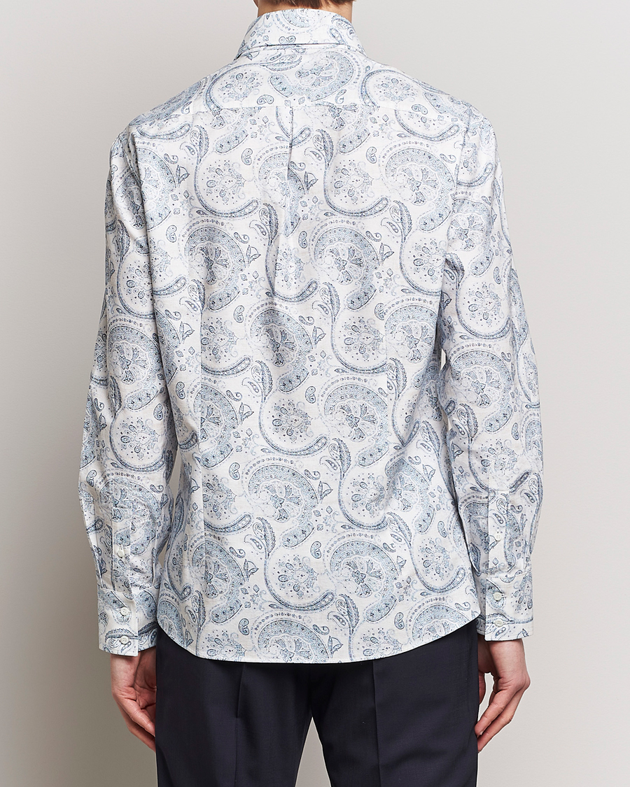 Hombres | Camisas | Brunello Cucinelli | Slim Fit Paisley Shirt Light Blue