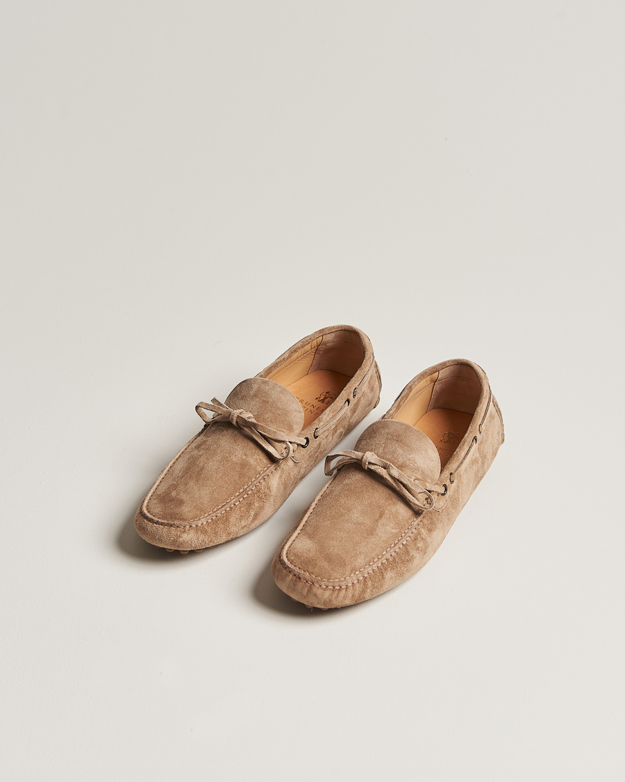 Hombres | Brunello Cucinelli Laced Carshoe Beige Suede | Brunello Cucinelli | Laced Carshoe Beige Suede