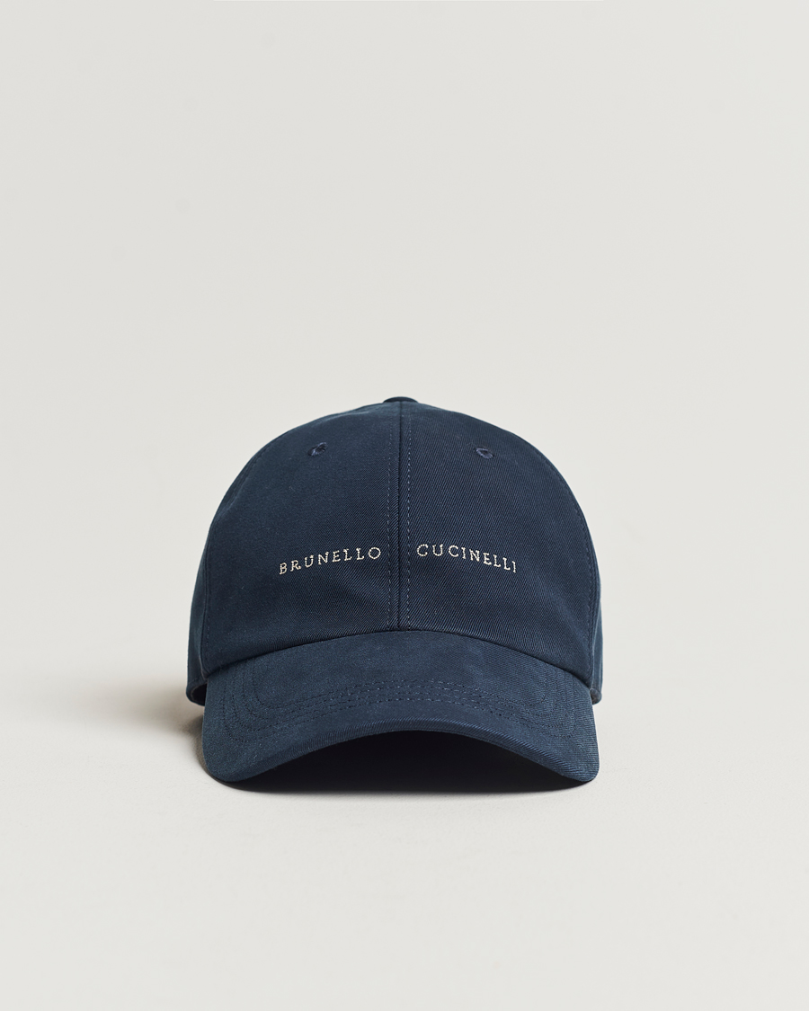 Hombres | Brunello Cucinelli Cotton Baseball Cap Navy | Brunello Cucinelli | Cotton Baseball Cap Navy