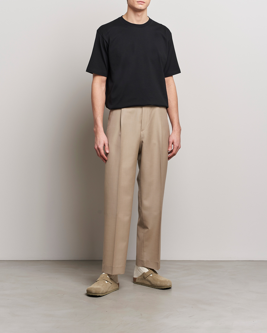 Hombres | Camisetas | Auralee | Luster Plating T-Shirt Black