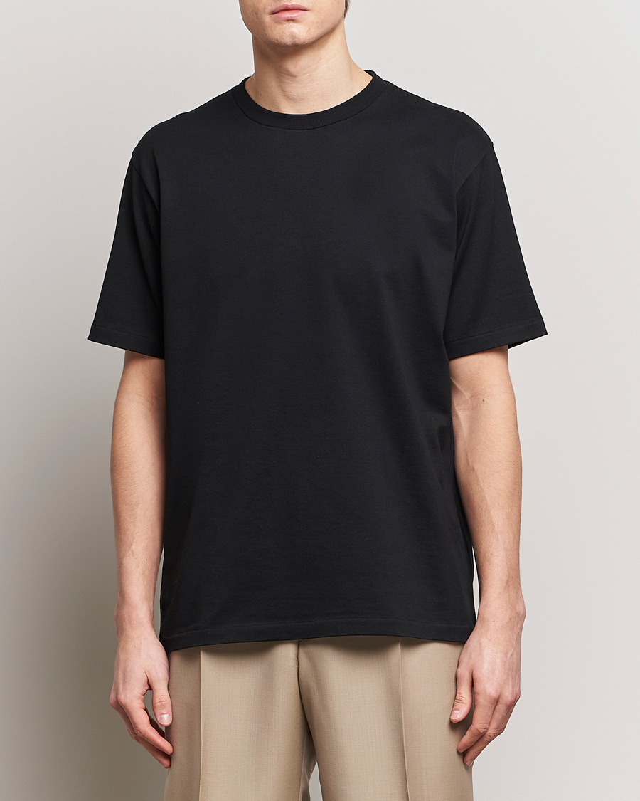Hombres | Camisetas negras | Auralee | Luster Plating T-Shirt Black