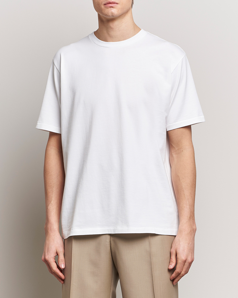 Men | Luxury Brands | Auralee | Luster Plating T-Shirt White