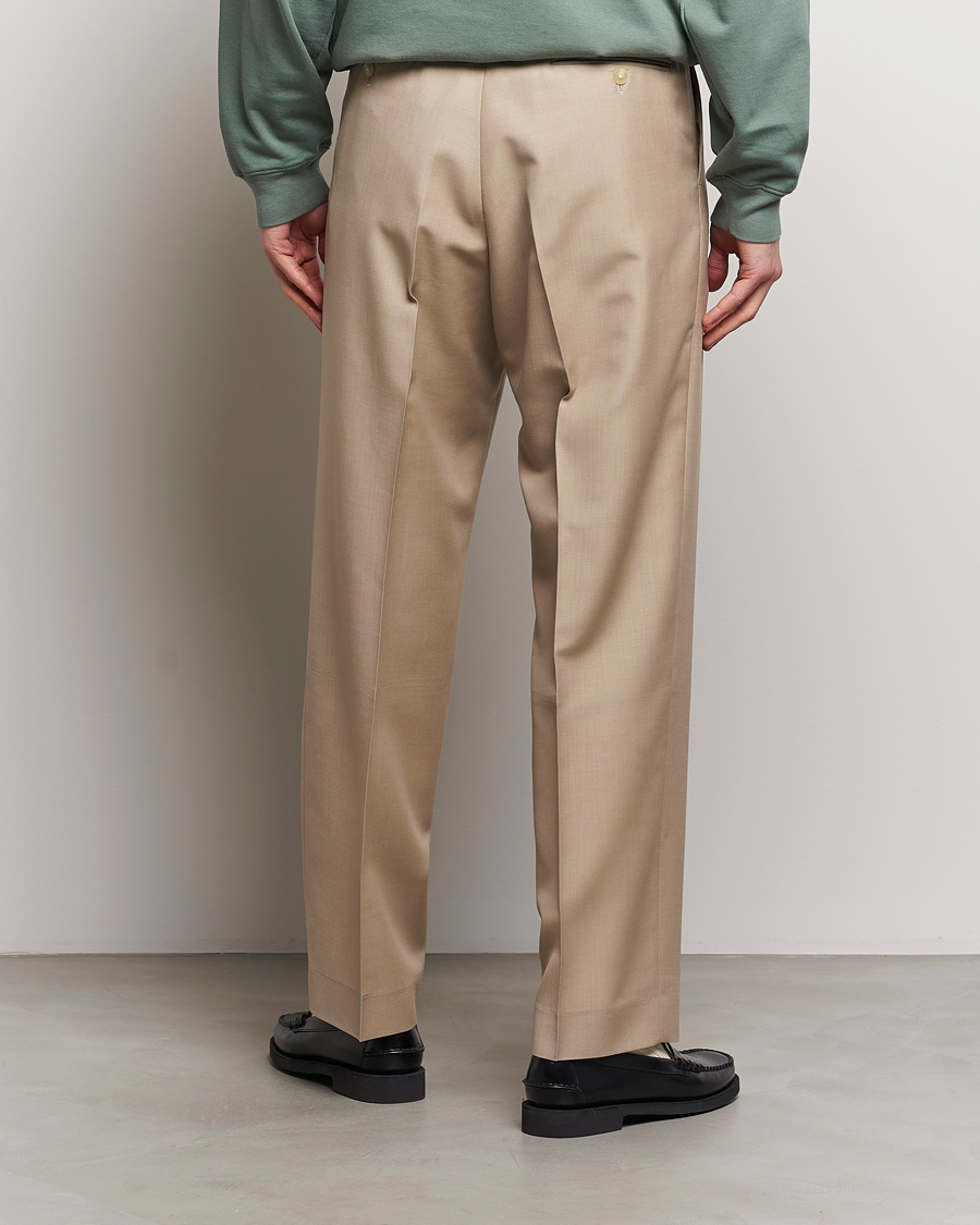 Hombres | Pantalones | Auralee | Tropical Wool/Mohair Slacks Beige
