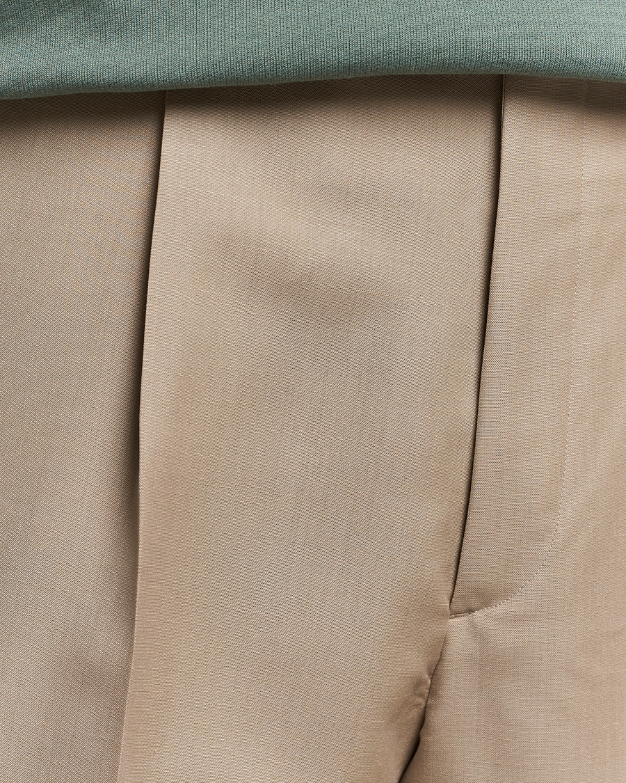 Hombres | Pantalones | Auralee | Tropical Wool/Mohair Slacks Beige