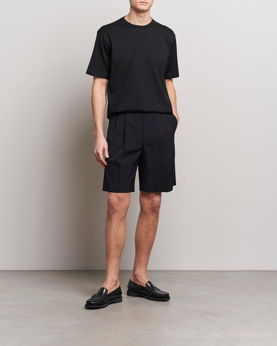 Hombres | Pantalones cortos | Auralee | Light Wool Gabardine Shorts Black