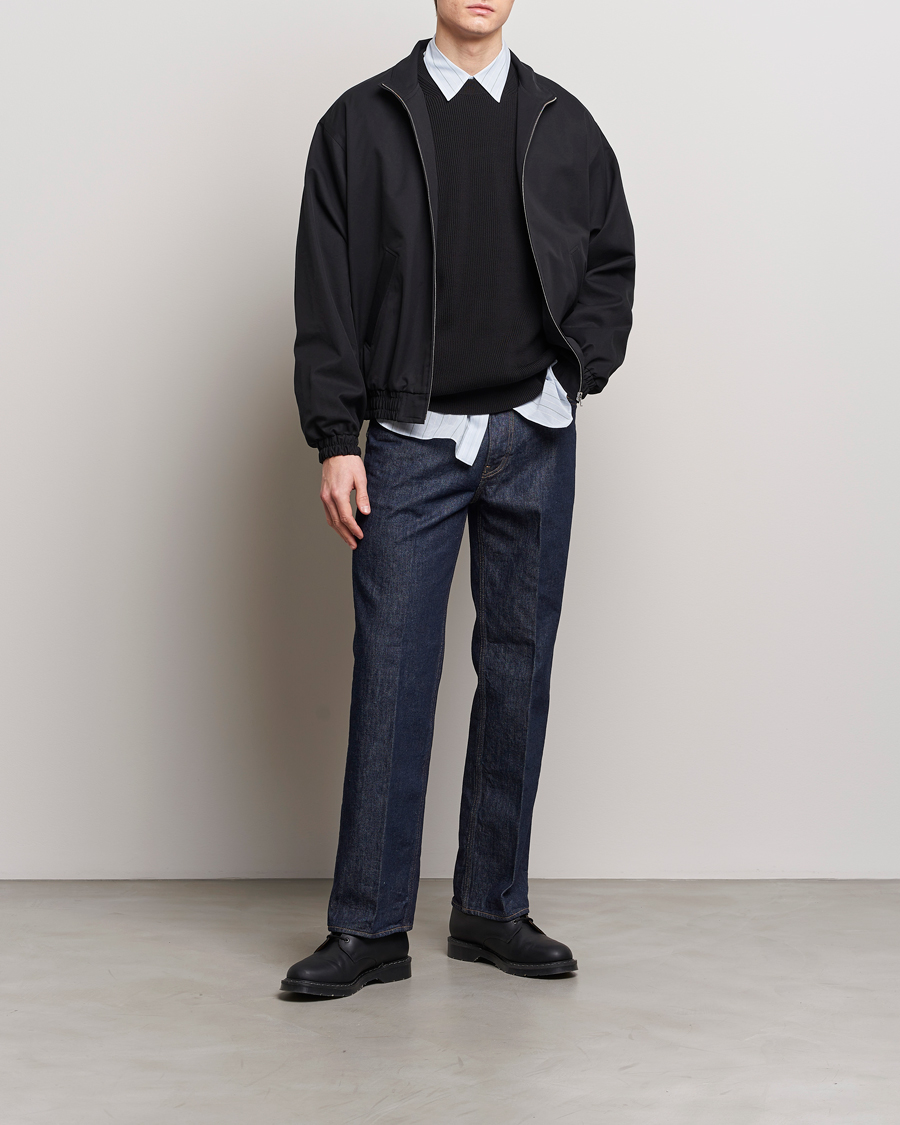 Hombres | Abrigos y chaquetas | Auralee | Washed Silk Chambray Blouson Black